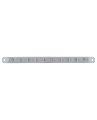(CARD) 10 RED LED 9" FLUSH MOUNT S/T/T LIGHT - CLEAR LENS (CARD) 10 RED LED 9" FLUSH MOUNT S/T/T LIGHT - CLEAR LENS