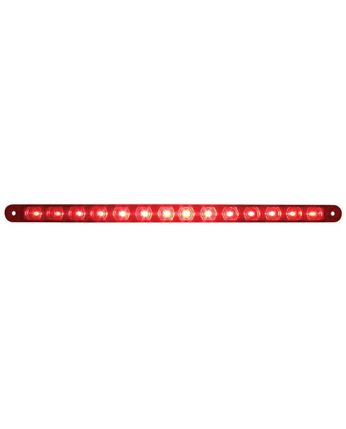 (CARD) 14 RED LED 12" FLUSH MOUNT S/T/T LIGHT - RED LENS