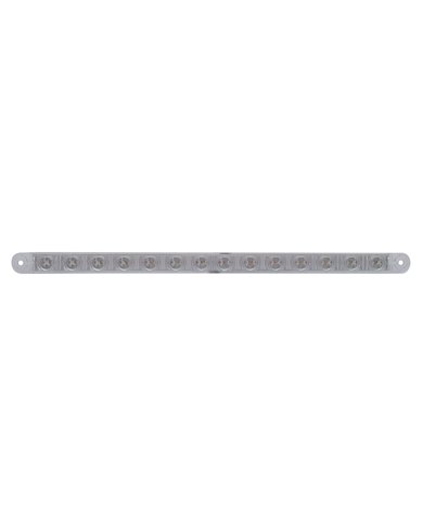 (CARD) 14 AMBER LED 12" FLUSH MOUNT P/T/C LIGHT - CLEAR LENS (CARD) 14 AMBER LED 12" FLUSH MOUNT P/T/C LIGHT - CLEAR LENS