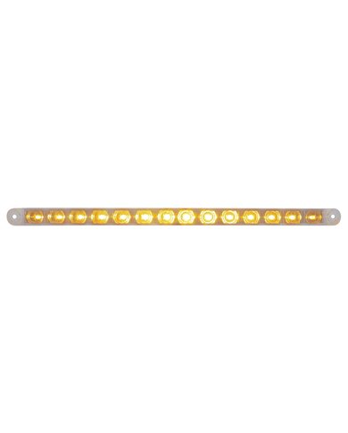 (CARD) 14 AMBER LED 12" FLUSH MOUNT P/T/C LIGHT - CLEAR LENS (CARD) 14 AMBER LED 12" FLUSH MOUNT P/T/C LIGHT - CLEAR LENS