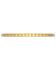 (CARD) 14 AMBER LED 12" FLUSH MOUNT P/T/C LIGHT - CLEAR LENS
