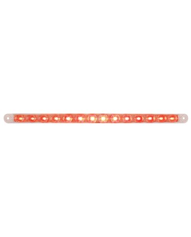 (CARD) 14 RED LED 12" FLUSH MOUNT S/T/T LIGHT - CLEAR LENS (CARD) 14 RED LED 12" FLUSH MOUNT S/T/T LIGHT - CLEAR LENS