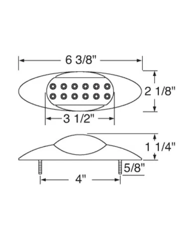 (CARD) 12 RED LED PETERBILT REFLECTOR MARKER LIGHT W/ CHROME "RENEGADE" BEZEL - CLEAR LENS (CARD) 12 RED LED PETERBILT REFLECTOR MARKER LIGHT W/ CHROME "RENEGADE" BEZEL - CLEAR LENS