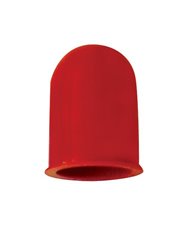 (6/CARD) SMALL BULB COVER - HOT RED