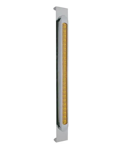 UP31488-Mirror Bracket With 23 LED 17-1/4" Light Bar & Bezel - Amber LED/Amber Lens