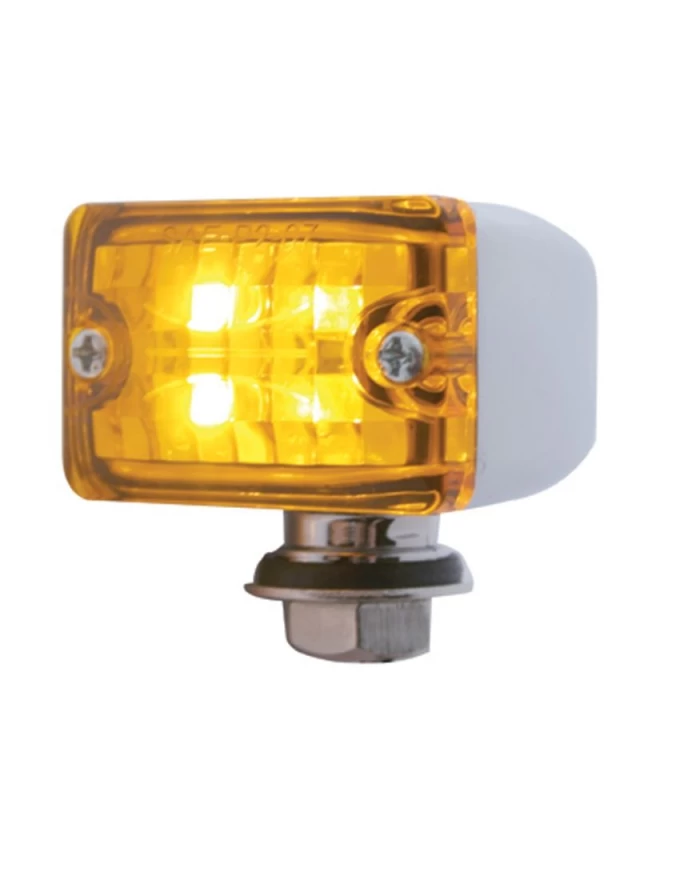 (CARD) 4 AMBER LED SMALL ROD LIGHT - AMBER LENS (CARD) 4 AMBER LED SMALL ROD LIGHT - AMBER LENS