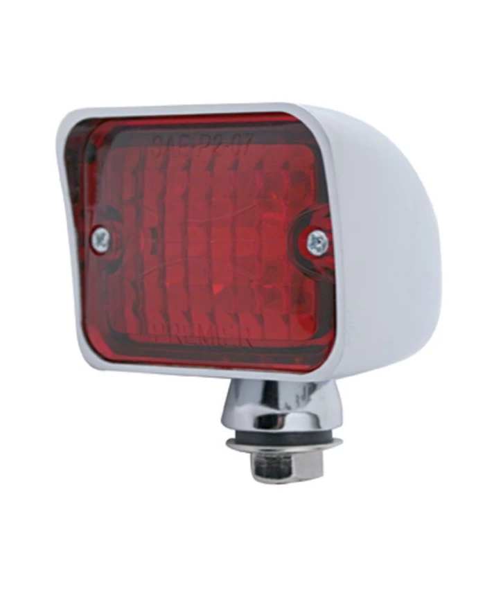 (CARD) 6 RED LED LARGE ROD LIGHT - RED LENS