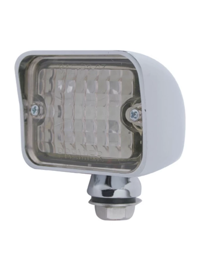 (CARD) 6 RED LED LARGE ROD LIGHT - CLEAR LENS