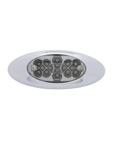 (CARD) 16 AMBER LED REFLECTOR LIGHT W/ "PHANTOM I" BEZEL - CLEAR LENS (CARD) 16 AMBER LED REFLECTOR LIGHT W/ "PHANTOM I" BEZEL - CLEAR LENS