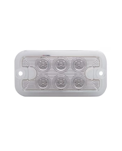 (BULK) 6 AMBER LED RECTANGULAR DUAL FUNCTION/BRIGHTNESS LIGHT - CLEAR LENS (BULK) 6 AMBER LED RECTANGULAR DUAL FUNCTION/BRIGHTNESS LIGHT - CLEAR LENS