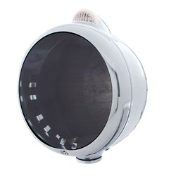 UP31521-Stainless Steel Guide 682-C Headlight No Bulb With LED Signal - Clear Lens