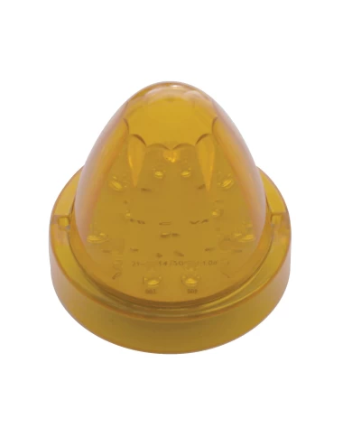(CARD) ROUND CAB LIGHT W/ 13 AMBER LED WATERMELON TRUCK-LIGHT LENS - AMBER LENS (CARD) ROUND CAB LIGHT W/ 13 AMBER LED WATERMELON TRUCK-LIGHT LENS - AMBER LENS