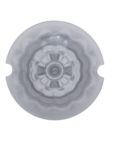 (CARD) ROUND REFLECTOR CAB LIGHT W/ 17 RED LED WATERMELON LENS - CLEAR LENS (CARD) ROUND REFLECTOR CAB LIGHT W/ 17 RED LED WATERMELON LENS - CLEAR LENS