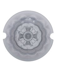 (CARD) ROUND REFLECTOR CAB LIGHT W/ 17 RED LED WATERMELON LENS - CLEAR LENS