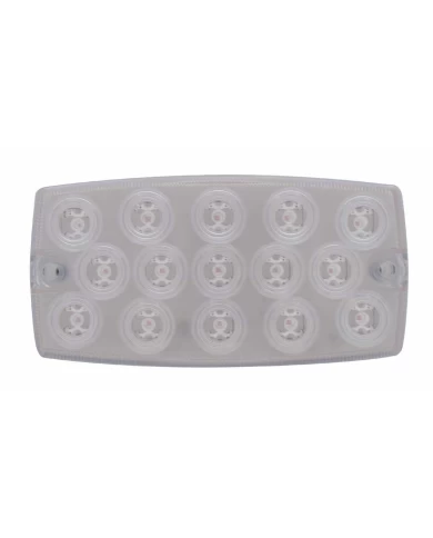 (BULK) 15 RED LED RECTANGULAR S/T/T LIGHT - CLEAR LENS (BULK) 15 RED LED RECTANGULAR S/T/T LIGHT - CLEAR LENS