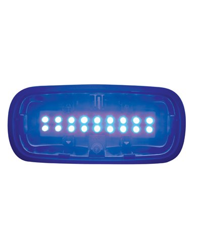 (CARD) 18 BLUE LED PETERBILT CENTER DOME LIGHT (CARD) 18 BLUE LED PETERBILT CENTER DOME LIGHT