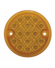 (BULK) 15 AMBER LED 3" SINGLE FACE LIGHT W/ REFLECTOR - AMBER LENS