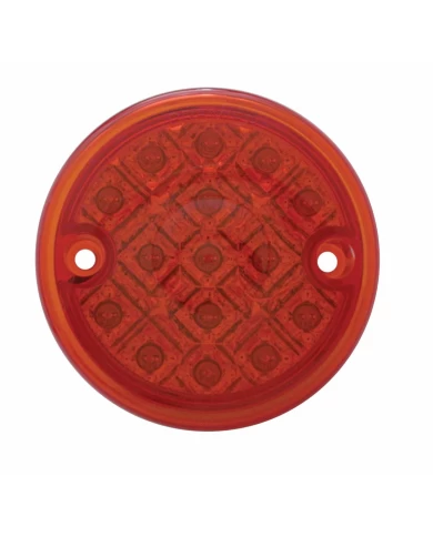 (BULK) 15 RED LED 3" SINGLE FACE LIGHT W/ REFLECTOR - RED LENS (BULK) 15 RED LED 3" SINGLE FACE LIGHT W/ REFLECTOR - RED LENS