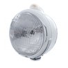 UP31527-Stainless Steel Guide 682-C Style Headlight H6024 & LED Turn Signal - Clear Lens