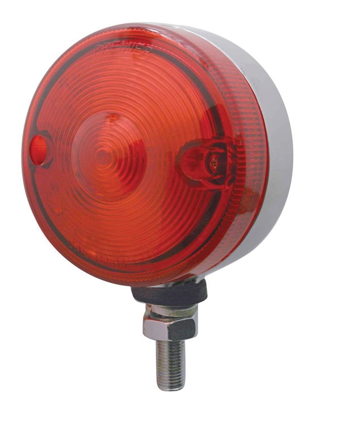 (CARD) 15 RED LED 3" DUAL FUNCTION SINGLE FACE LIGHT - RED LENS