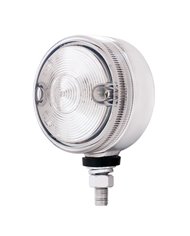 (CARD) 15 RED LED 3" DUAL FUNCTION SINGLE FACE LIGHT - CLEAR LENS