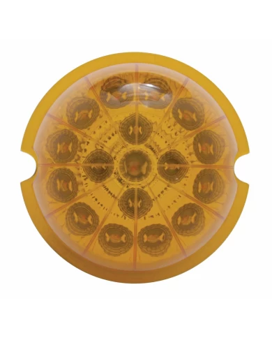(CARD) 17 AMBER LED CAB LIGHT W/ REFLECTOR CLEAR LENS - AMBER LENS (CARD) 17 AMBER LED CAB LIGHT W/ REFLECTOR CLEAR LENS - AMBER LENS