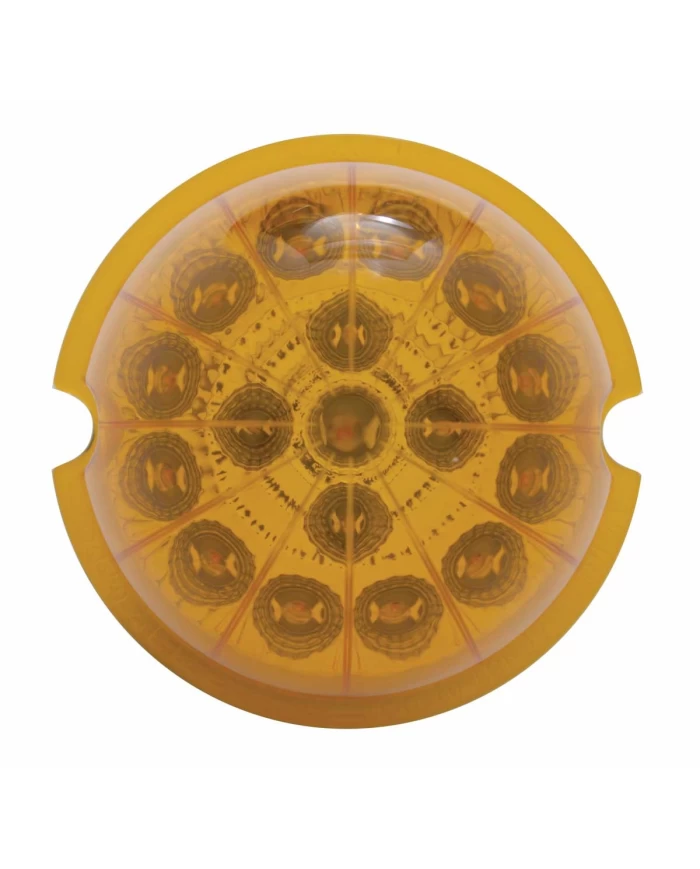 (CARD) 17 AMBER LED CAB LIGHT W/ REFLECTOR CLEAR LENS - AMBER LENS (CARD) 17 AMBER LED CAB LIGHT W/ REFLECTOR CLEAR LENS - AMBER LENS