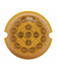(CARD) 17 AMBER LED CAB LIGHT W/ REFLECTOR CLEAR LENS - AMBER LENS