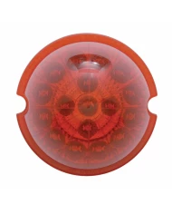 (CARD) 17 RED LED CAB LIGHT W/ REFLECTOR CLEAR LENS - RED LENS