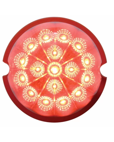 (CARD) 17 RED LED CAB LIGHT W/ REFLECTOR CLEAR LENS - RED LENS (CARD) 17 RED LED CAB LIGHT W/ REFLECTOR CLEAR LENS - RED LENS