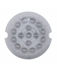 (CARD) 17 RED LED CAB LIGHT W/ REFLECTOR CLEAR LENS - CLEAR LENS