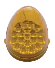 (CARD) 19 AMBER LED GRAKON 1000 CLEAR LENS REFLECTOR CAB LIGHT - AMBER LENS