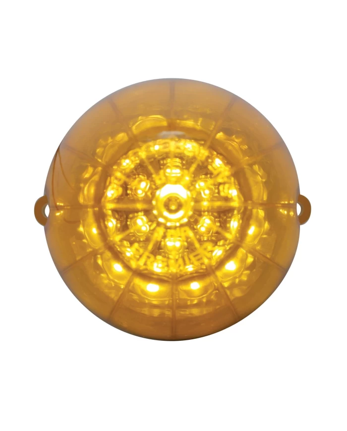 (CARD) 19 AMBER LED GRAKON 1000 CLEAR LENS REFLECTOR CAB LIGHT - AMBER LENS