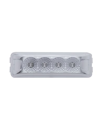 (CARD) 4 RED LED RECTANGULAR REFLECTOR LIGHT - CLEAR LENS (CARD) 4 RED LED RECTANGULAR REFLECTOR LIGHT - CLEAR LENS