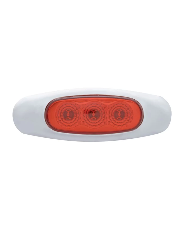 (BULK) 3 RED LED REFLECTOR MARKER LIGHT - RED LENS (BULK) 3 RED LED REFLECTOR MARKER LIGHT - RED LENS