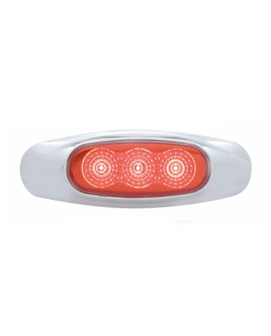 (BULK) 3 RED LED REFLECTOR MARKER LIGHT - RED LENS (BULK) 3 RED LED REFLECTOR MARKER LIGHT - RED LENS