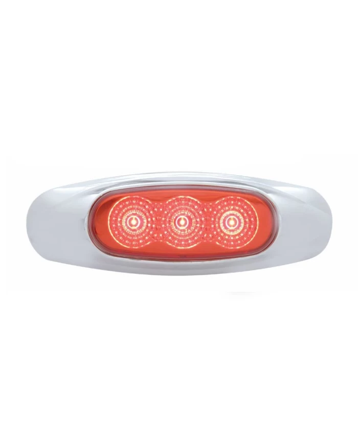 (BULK) 3 RED LED REFLECTOR MARKER LIGHT - RED LENS (BULK) 3 RED LED REFLECTOR MARKER LIGHT - RED LENS