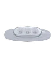 (BULK) 3 RED LED REFLECTOR MARKER LIGHT - CLEAR LENS