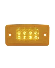 (CARD) 8 AMBER LED FREIGHTLINER RECTANGULAR REFLECTOR CAB LIGHT - AMBER LENS