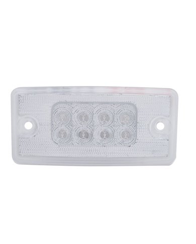 (CARD) 8 AMBER LED FREIGHTLINER RECTANGULAR REFLECTOR CAB LIGHT - CLEAR LENS (CARD) 8 AMBER LED FREIGHTLINER RECTANGULAR REFLECTOR CAB LIGHT - CLEAR LENS