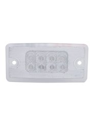 (CARD) 8 AMBER LED FREIGHTLINER RECTANGULAR REFLECTOR CAB LIGHT - CLEAR LENS (CARD) 8 AMBER LED FREIGHTLINER RECTANGULAR REFLECTOR CAB LIGHT - CLEAR LENS