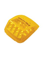 (CARD) 17 AMBER LED WATERPROOF SQUARE CAB LIGHT W/ REFELCTOR - AMBER LENS (CARD) 17 AMBER LED WATERPROOF SQUARE CAB LIGHT W/ REFELCTOR - AMBER LENS