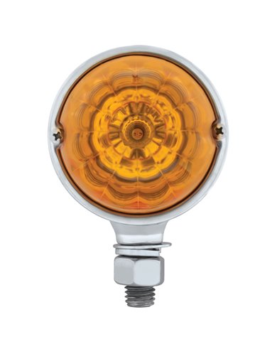 (CARD) CHROME 17 AMBER LED WATERMELON SINGLE FACE REFLECTOR AUXILIARY LIGHT - AMBER LENS (CARD) CHROME 17 AMBER LED WATERMELON SINGLE FACE REFLECTOR AUXILIARY LIGHT - AMBER LENS