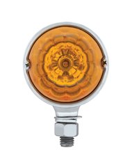 (CARD) CHROME 17 AMBER LED WATERMELON SINGLE FACE REFLECTOR AUXILIARY LIGHT - AMBER LENS (CARD) CHROME 17 AMBER LED WATERMELON SINGLE FACE REFLECTOR AUXILIARY LIGHT - AMBER LENS