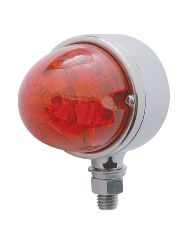 (CARD) CHROME 17 RED LED WATERMELON SINGLE FACE REFLECTOR AUXILIARY LIGHT - RED LENS (CARD) CHROME 17 RED LED WATERMELON SINGLE FACE REFLECTOR AUXILIARY LIGHT - RED LENS