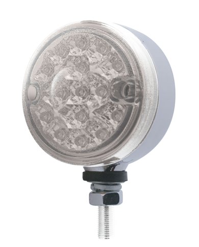(CARD) 15 AMBER LED 3" REFLECTOR DUAL FUNCTION SINGLE FACE LIGHT- CLEAR LENS (CARD) 15 AMBER LED 3" REFLECTOR DUAL FUNCTION SINGLE FACE LIGHT- CLEAR LENS