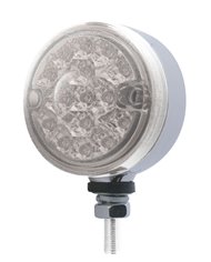 (CARD) 15 RED LED 3" REFLECTOR DUAL FUNCTION SINGLE FACE LIGHT- CLEAR LENS (CARD) 15 RED LED 3" REFLECTOR DUAL FUNCTION SINGLE FACE LIGHT- CLEAR LENS