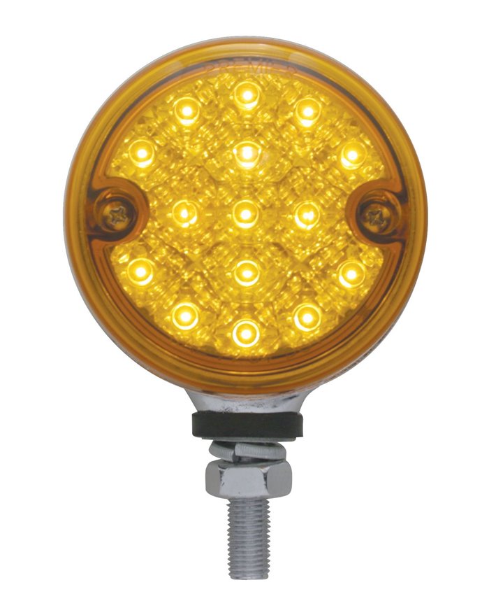 (CARD) 15 AMBER LED 3" REFLECTOR SINGLE FUNCTION SINGLE FACE LIGHT- AMBER LENS