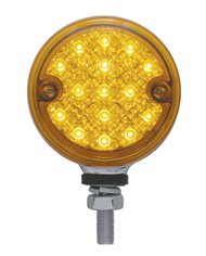 (CARD) 15 AMBER LED 3" REFLECTOR SINGLE FUNCTION SINGLE FACE LIGHT- AMBER LENS