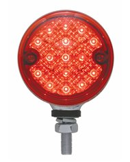 (CARD) 15 RED LED 3" REFLECTOR SINGLE FUNCTION SINGLE FACE LIGHT- RED LENS